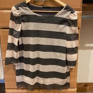 Sisley Blouse Striped Size SMALL